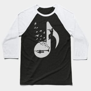 Musical note - Trumpet Baseball T-Shirt